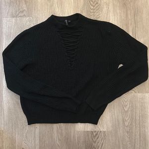 Black cropped sweater